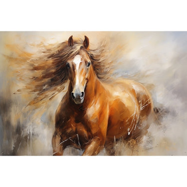 peinture acrylique cheval